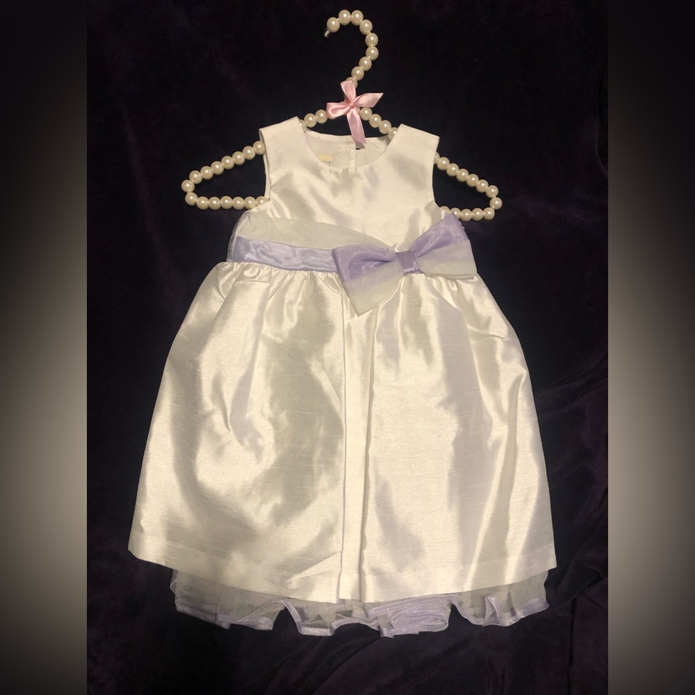 Beautiful Purple and white satin and tulle dress.